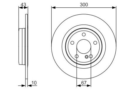 DB Гальмівний диск задн. R172 BOSCH 0986479A38