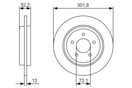 Диск гальмівний BOSCH 0 986 479 A53