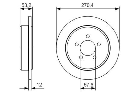 Диск гальмівний зад. CHRYSLER PT BOSCH 0986479A80