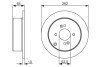 ДИСК ГАЛЬМIВНИЙ ЗАДНIЙ COATED BOSCH 0 986 479 C08 (фото 5)