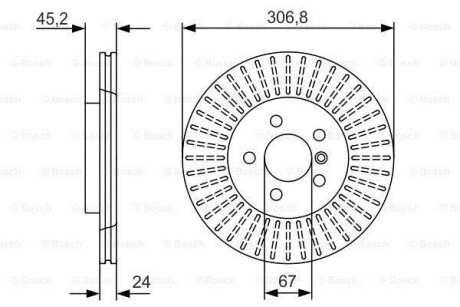 BMW Диск гальмівний передній X1/F48 BOSCH 0986479C93