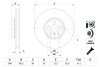 Диск гальмівний (передній) BMW 5 (G30/F90)/7 (G11/G12) 15- (348x36) (R) BOSCH 0986479F59 (фото 1)