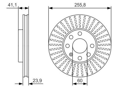 Диск гальмівний BOSCH 0 986 479 R76