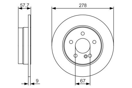 Диск гальмівний MB С (S204/W204) \'\'R PR2 BOSCH 0986479S96