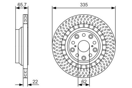 Диск гальмівний BOSCH 0 986 479 T34