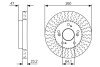 Гальмівний диск пер. HONDA CR-V 95- BOSCH 0986479U92 (фото 1)