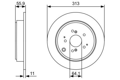 Диск гальмівний BOSCH 0 986 479 W23