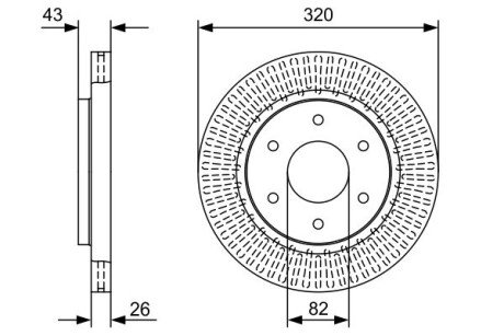 Диск гальмівний NISSAN/INFINITI Armada/Titan/QX56 \'\'F \'\'4,5-5,6 \'\'03>> BOSCH 0986479W45