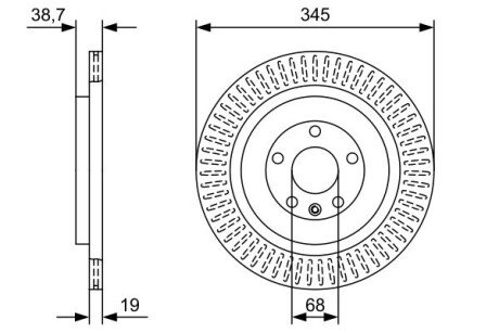 Диск гальмівний BOSCH 0986479W54