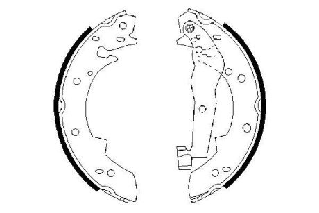 Колодки гальмівні барабан BMW - DE LA CHAPELLE 316/316i/316i Cabrio/318i/318i Cabrio/320i BOSCH 0986487013