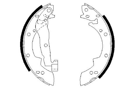 Щоки гальмівні задн. PEUGEOT 1,1-1,9 RENAULT 1,4-2,1 BOSCH 0986487076