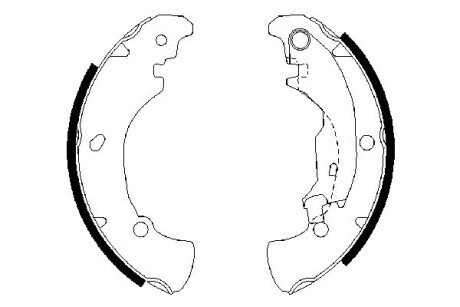 FIAT щоки гальмівні BRAVA,BRAVO 1.4-1.9 96- BOSCH 0986487560