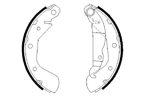 Щоки гальмівні ASTRA, CORSA 92- (200*28) BOSCH 0986487613