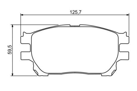 Колодки гальмівні (передні) Toyota Previa II 2.0 D-4D 01-06 BOSCH 0986494212