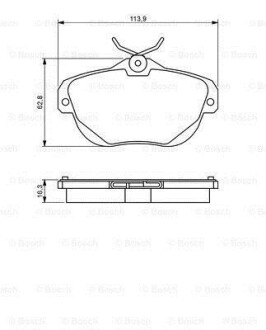 Комплект гальмівних колодок BOSCH 0986494243