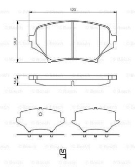 Комплект гальмівних колодок BOSCH 0986494322