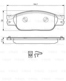 Комплект гальмівних колодок BOSCH 0986494355