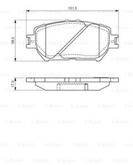 Колодки гальмівні (передні) Toyota Camry 90-02/Corolla 87-02/Rav4 94-00 BOSCH 0986494363