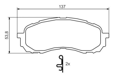 SUBARU гальмівні колодки передн. Impreza 1.5 08- BOSCH 0986494373