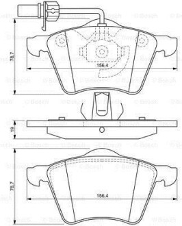 Комплект гальмівних колодок BOSCH 0986494390