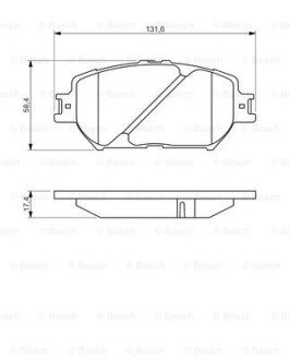 Комплект гальмівних колодок з 4 шт. дисків BOSCH 0986494418