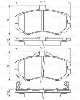 Колодки гальмівні (передні) Hyundai Elantra 00-06 BOSCH 0986494426