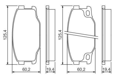 Гальмівні колодки передн. MITSUBISHI Canter 96- BOSCH 0986494442