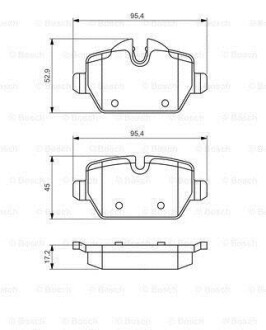 Комплект гальмівних колодок BOSCH 0986494461