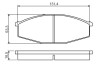 Гальмівні колодки перед. NISSAN Patrol -98 BOSCH 0986494566 (фото 1)