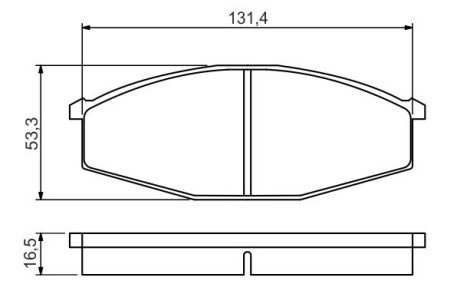 Гальмівні колодки перед. NISSAN Patrol -98 BOSCH 0986494566