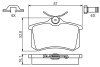 Колодки гальмівні (задні) VW Caddy III 04-/Peugeot 308 07-/Citroen C4 04- BOSCH 0986494621 (фото 7)