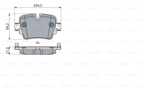 Комплект гальмівних колодок BOSCH 0986494753