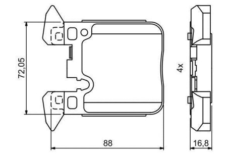 Комплект гальмівних колодок BOSCH 0986494774