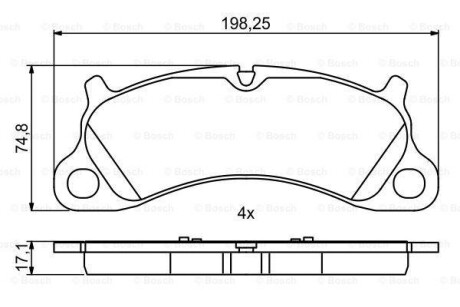 Комплект гальмівних колодок BOSCH 0986494806
