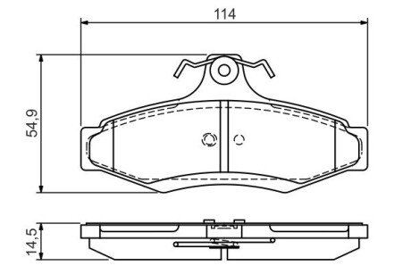 Колодки гальмівні (задні) Daewoo Nubira 97-/Leganza 97-04/Chevrolet Astra 99-11/Vectra 96-98 BOSCH 0986495068