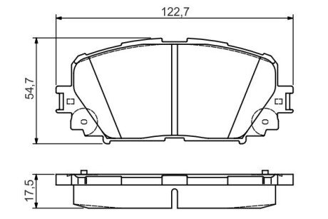 Колодки гальмівні дискові TOYOTA Yaris/Prius \'\'F "06>> PR2 BOSCH 0986495109