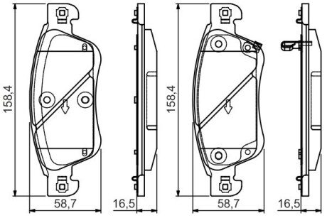 Гальмівні колод. передн. INFINITI G37 -14 BOSCH 0986495134