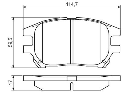 Гальмівні колодки передн Lexus RX 01- BOSCH 0986495140 (фото 1)