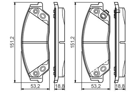 Колодки гальмівні дискові TOYOTA Camry V50 \'\'F \'\'11>> BOSCH 0986495149