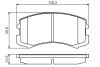 Гальмівні колодки перед. MITSUBISHI Galant VI 96-03, Lancer 03- BOSCH 0986495158 (фото 1)