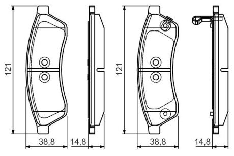 Колодки гальмівні дискові BOSCH 0 986 495 168