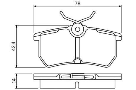 FORD гальмівні колодки задн. Focus 98- BOSCH 0986495227 (фото 1)