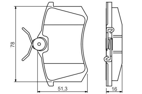 Колодки гальмівні AUDI/VW/PEUGEOT/CITROEN/FIAT/LANCIA \'\'R \'\'97-05 PR2 BOSCH 0986495231