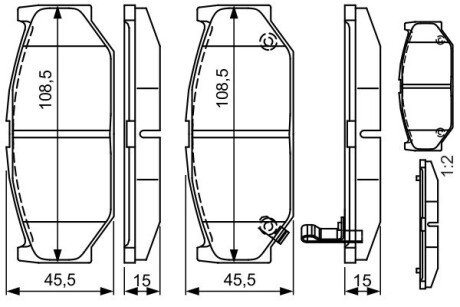 SUZUKI гальмівні колодки передн.Swift III 05- BOSCH 0986495308