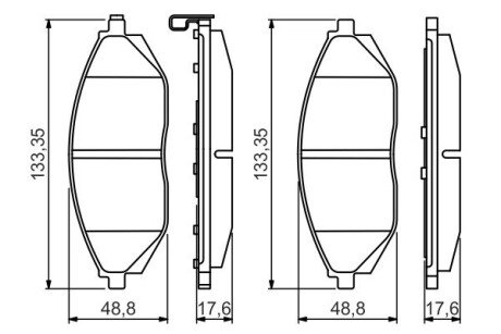 Колодки гальмівні (передні) Chevrolet Spark/Matiz 10- BOSCH 0986495349