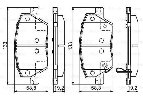 Колодки гальмівні (передні) Fiat Tipo 15- BOSCH 0986495392