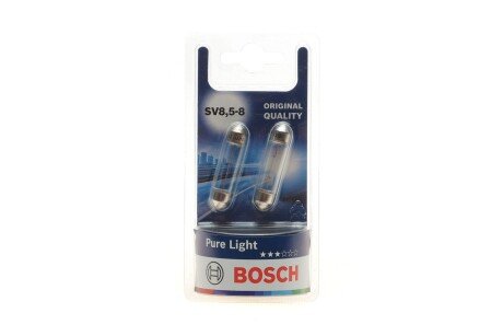 Лампа 10W 12V SV8.5-8 блистер 2 шт. - кратн. 20 шт - тимчасово недоступний BOSCH 1987301014