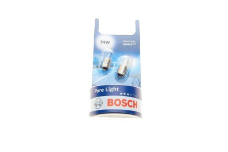 Автолампа T4W 12V 4W BA9s Pure Light (к-кт 2шт) BOSCH 1987301023