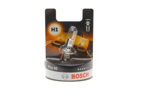 Автолампа H1 12V 55W P14.5s Plus 50 BL BOSCH 1987301041