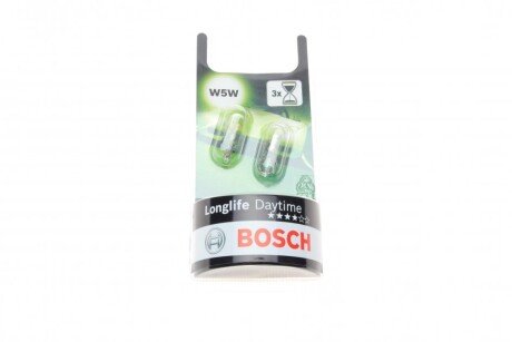 Автолампа W5W 12V 5W W2.1x9.5d Longlife Daytime (BL) (без цоколя) BOSCH 1987301052